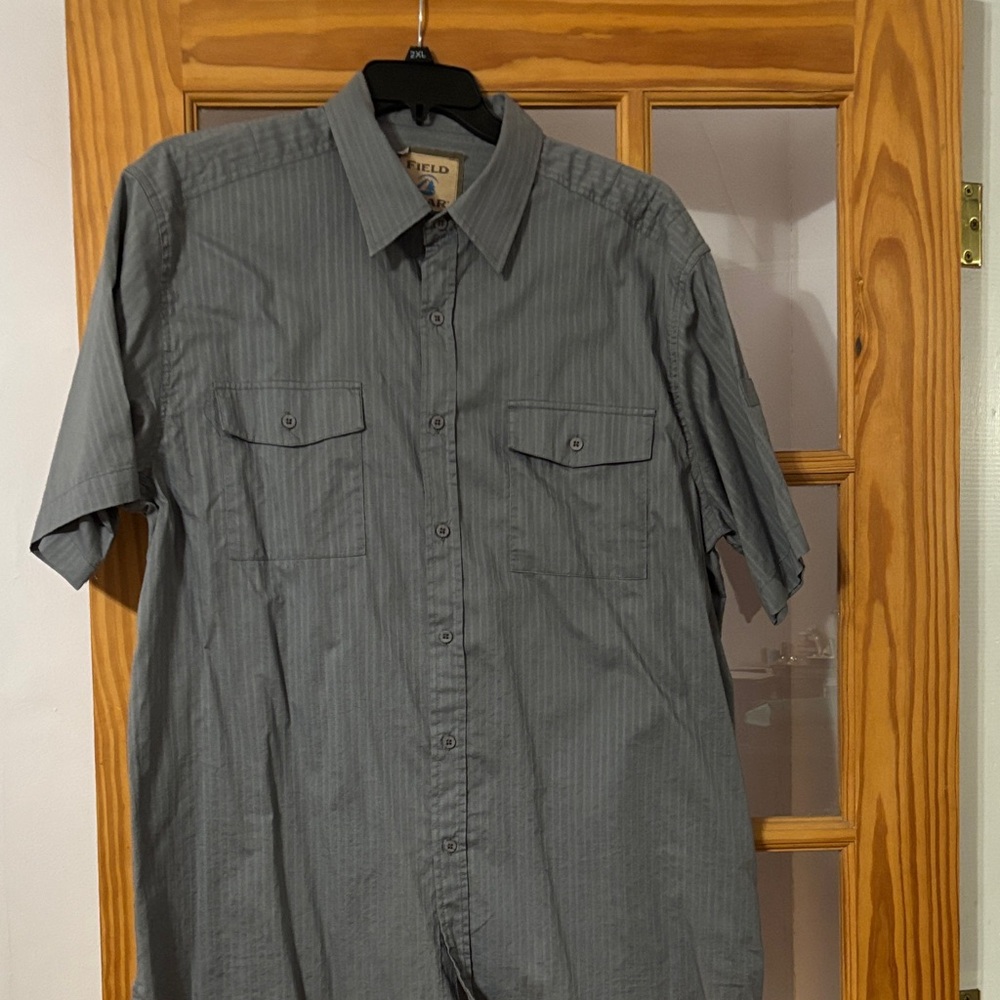 Men's Charcoal Button-Down Shirt